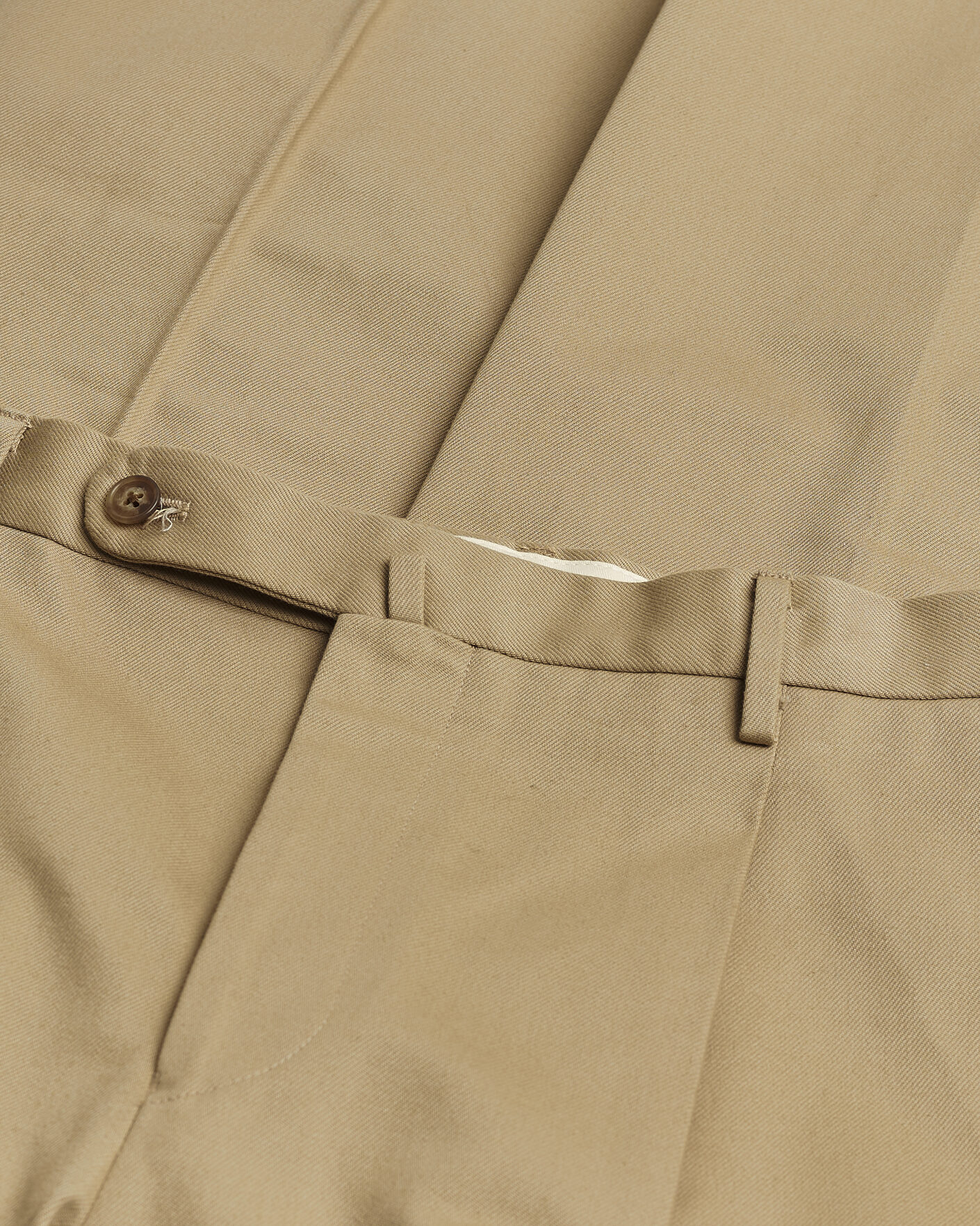 Herre | Pre-owned Bukser | Pre-owned | Rubato High Waist Cotton Chino Beige 52