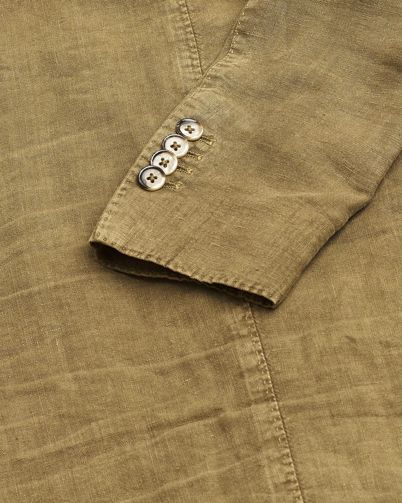 Herre | Pre-owned Blazere | Pre-owned | L.B.M. 1911 Jack Regular Fit Linen Blazer Olive 46