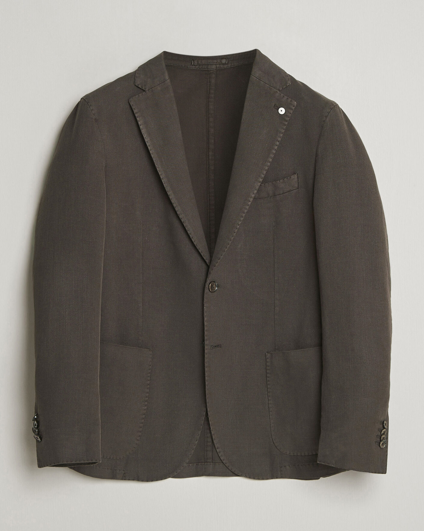 Herre | Pre-owned Blazere | Pre-owned | L.B.M. 1911 Jack Regular Fit Structured Cotton Blazer Brown 50