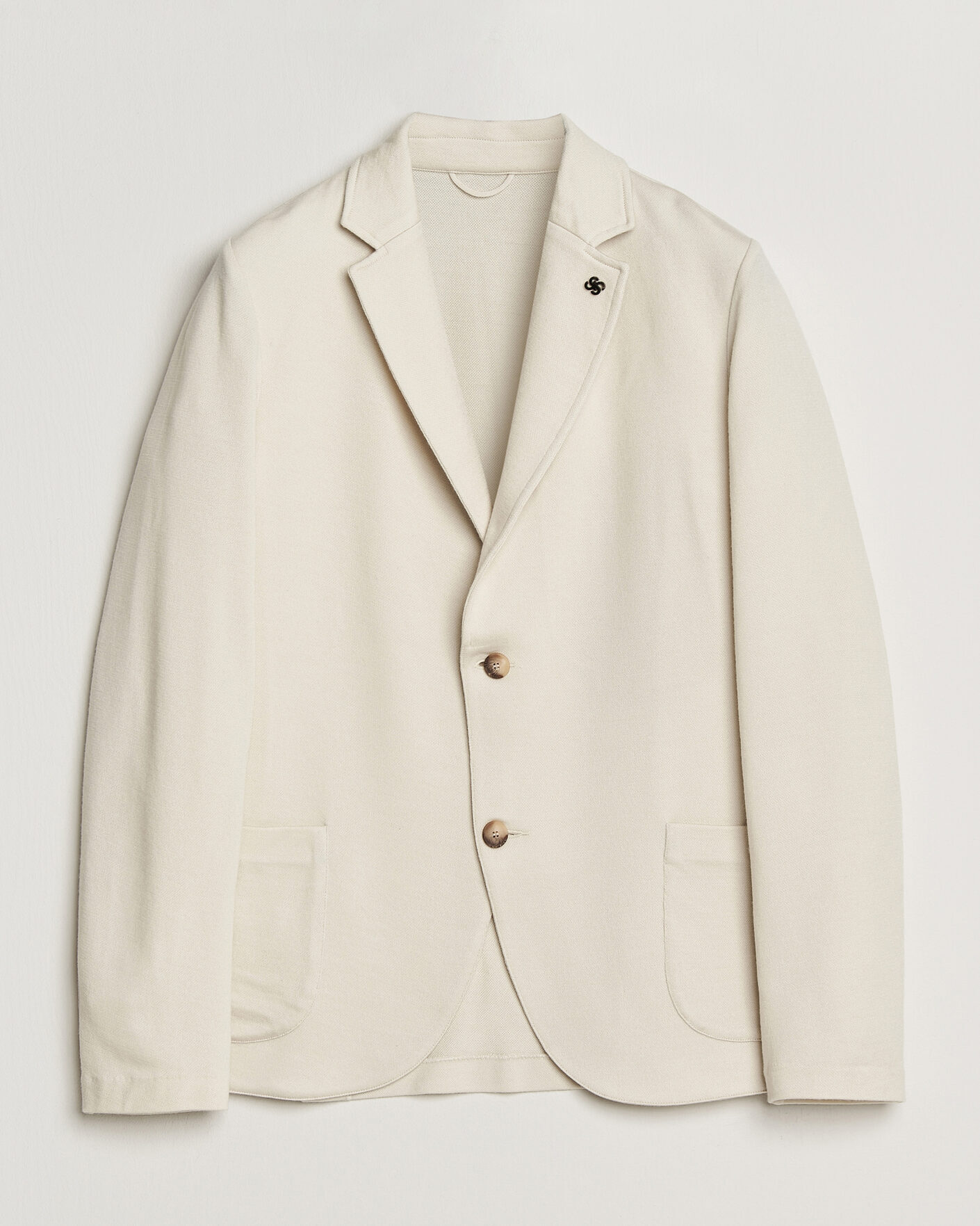 Herre | Pre-owned Blazere | Pre-owned | Gran Sasso Wool Knitted Blazer Cream 50