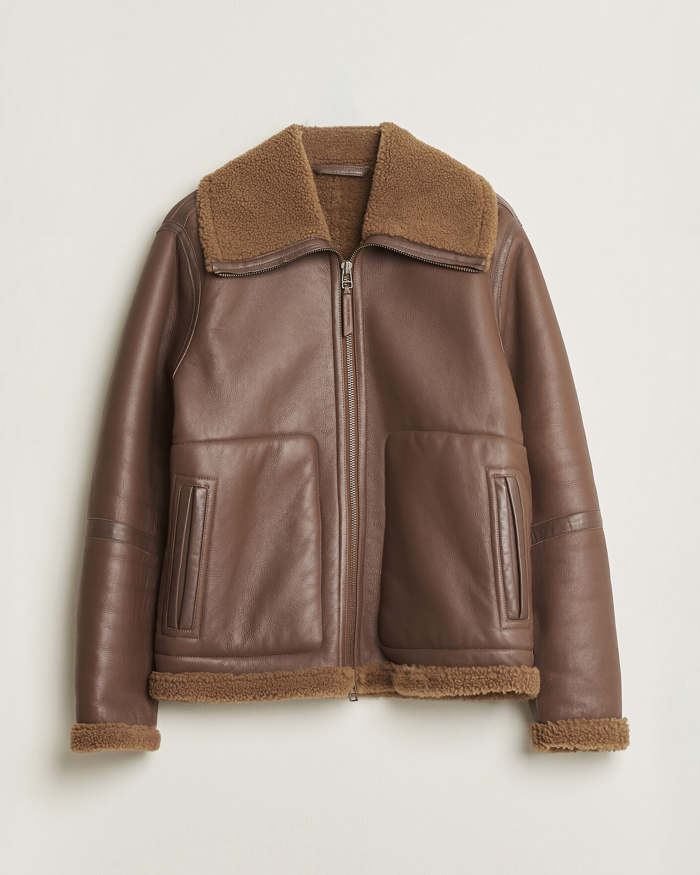 Herre | Pre-owned Jakker | Pre-owned | Tiger of Sweden Dace Shearling Jacket Brown M
