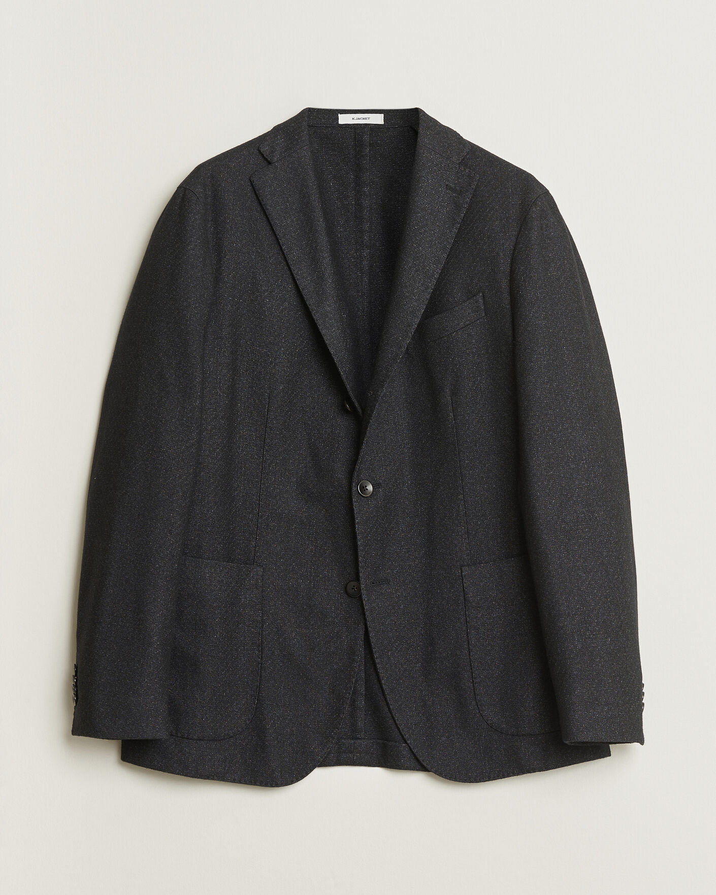 Herre | Pre-owned Blazere | Pre-owned | Boglioli K Jacket Flannel Wool Blazer Charcoal 50