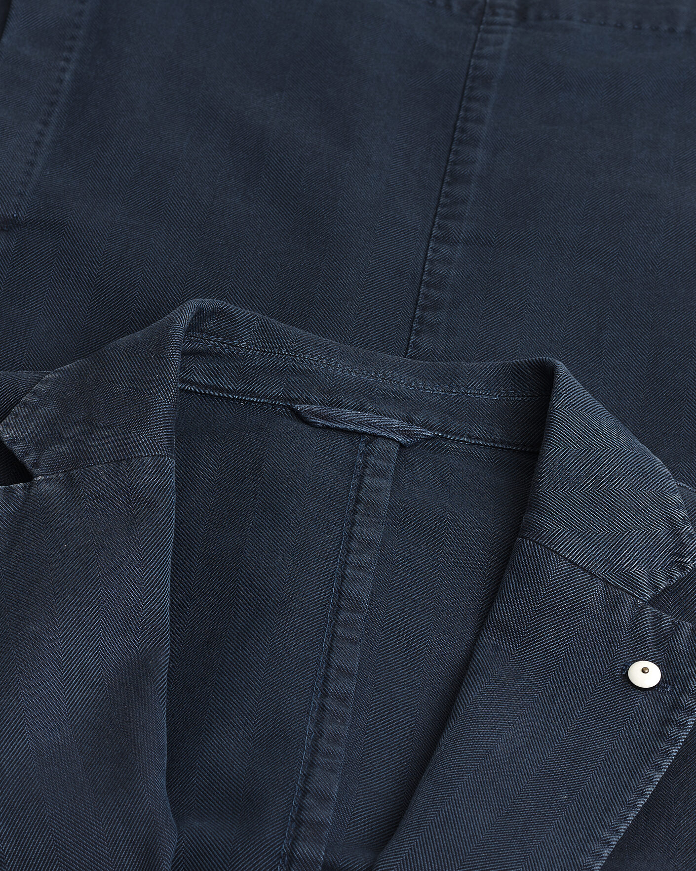Herre | Pre-owned Blazere | Pre-owned | L.B.M. 1911 Jack Cotton Herringbone Blazer Navy 54