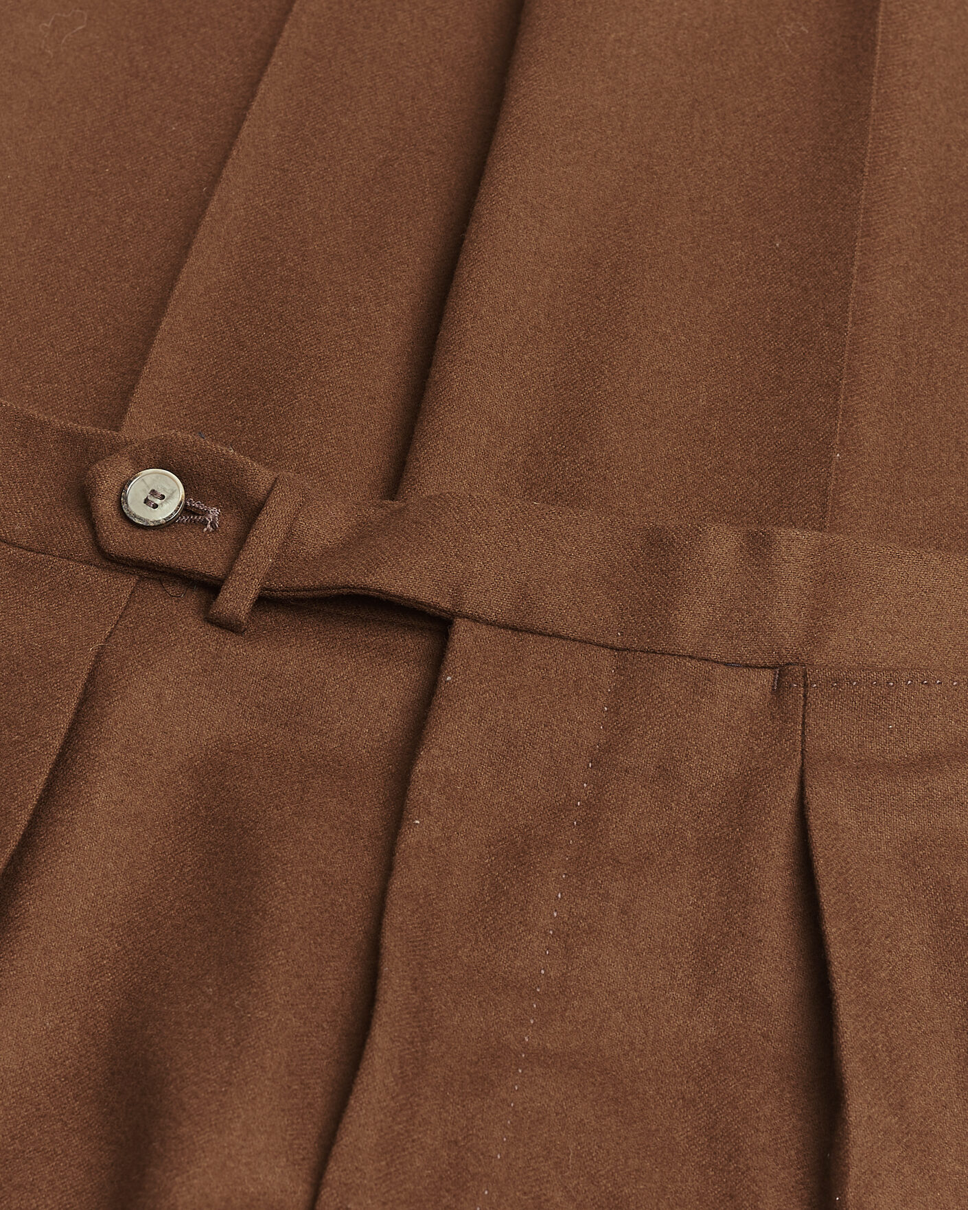 Herre | Pre-owned Bukser | Pre-owned | Santaniello Flannel Trousers Rust Brown 48