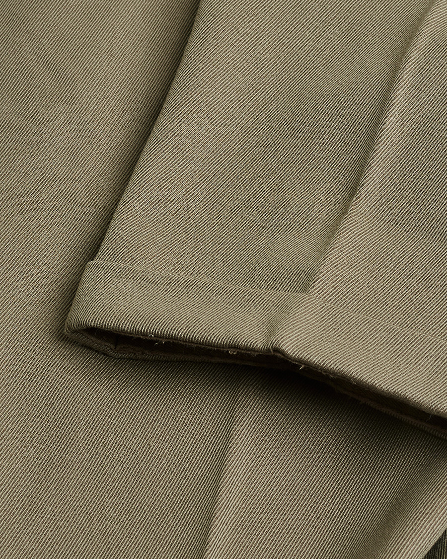 Herre | Pre-owned Bukser | Pre-owned | Rota Pantaloni Twill Wool Trousers Mole Green 48
