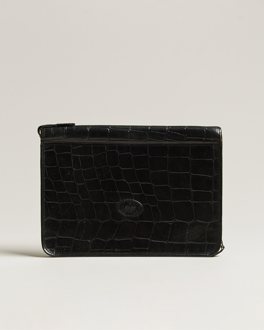 Herre | Pre-owned Tilbehør | Pre-owned | Mulberry Vintage Document Bag Black Leather