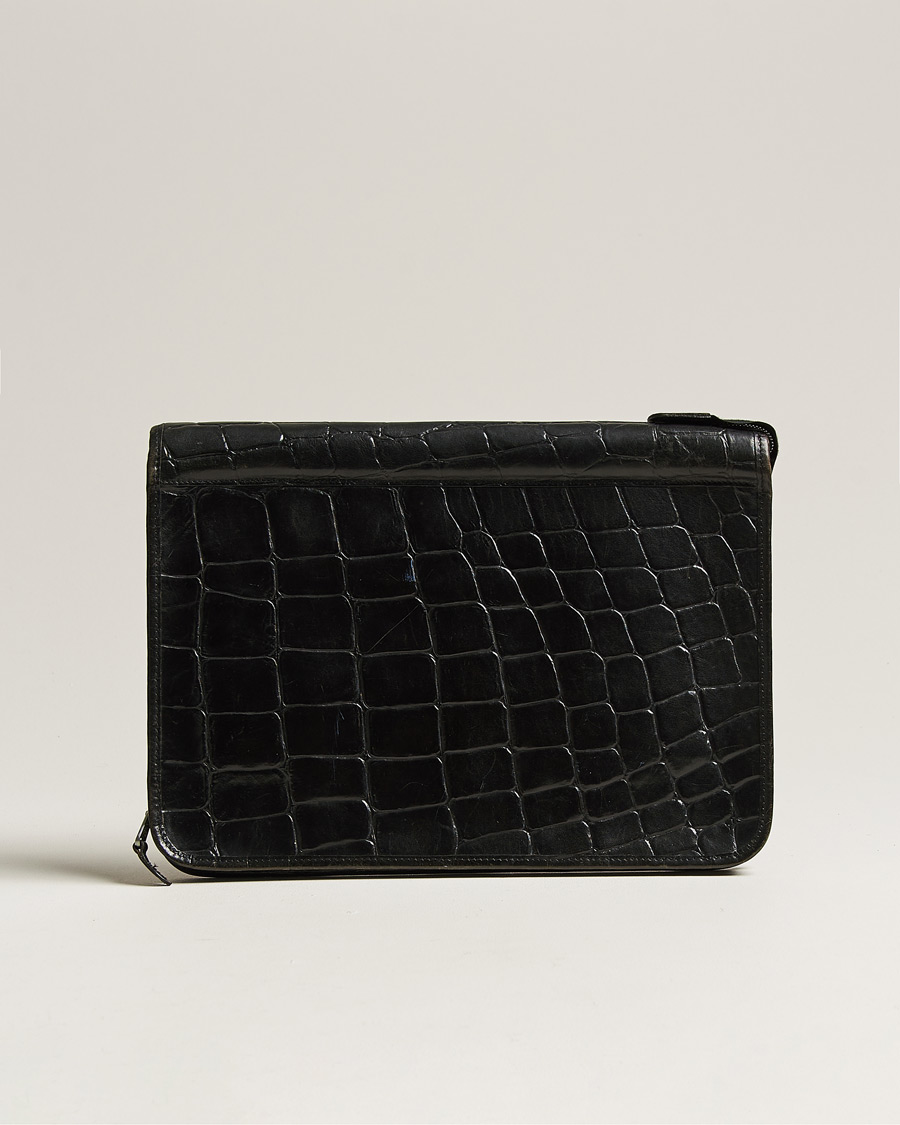 Herre | Pre-owned Tilbehør | Pre-owned | Mulberry Vintage Document Bag Black Leather