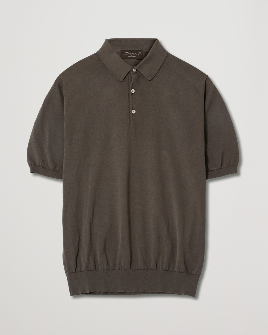 Herre | Polotrøjer | Pre-owned | Doriani Cashmere Cotton Knitted Polo Brown