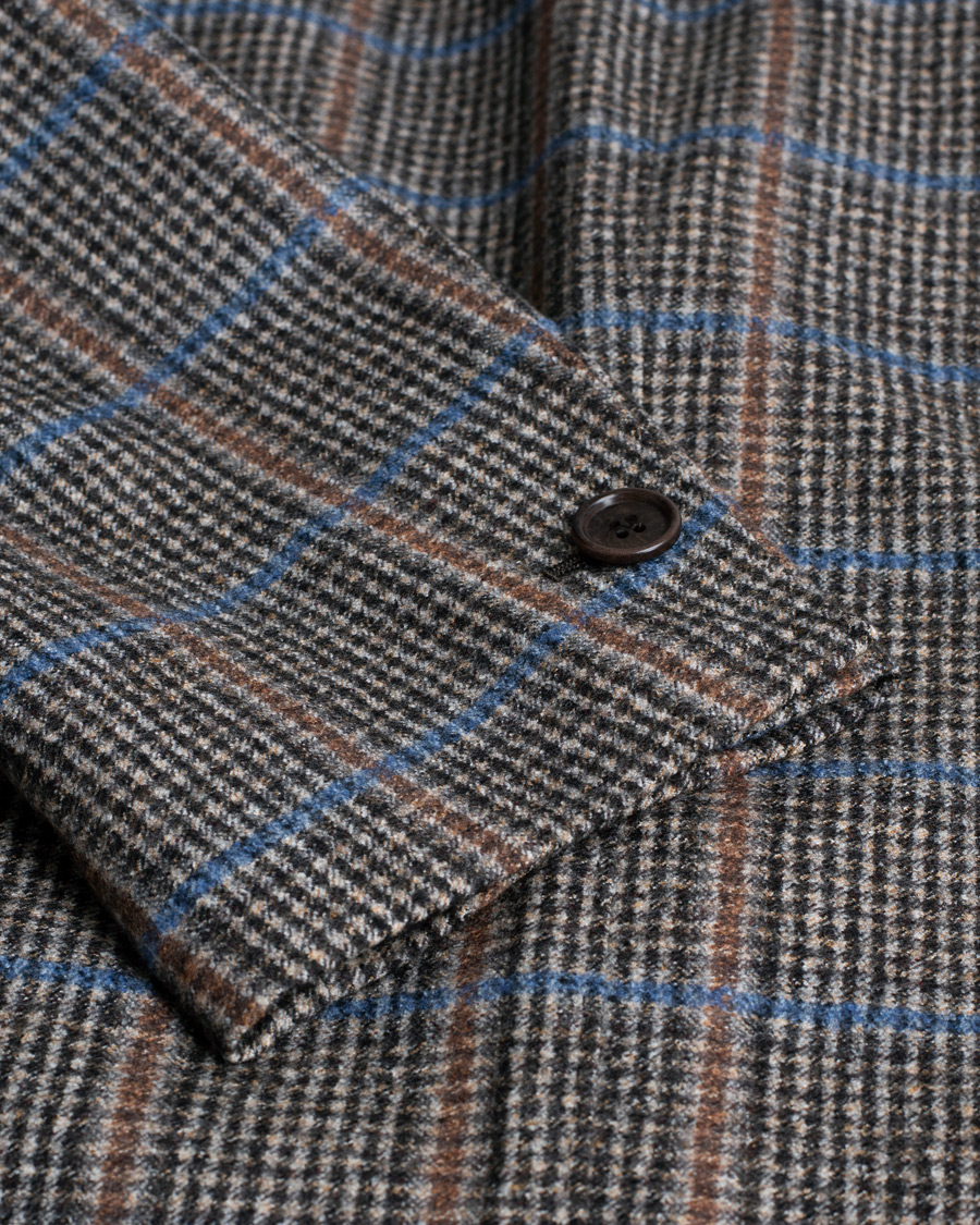 Herre | Pre-owned Blazere | Pre-owned | Gabo Naopli Checked Wool Blazer Beige/Blue 52