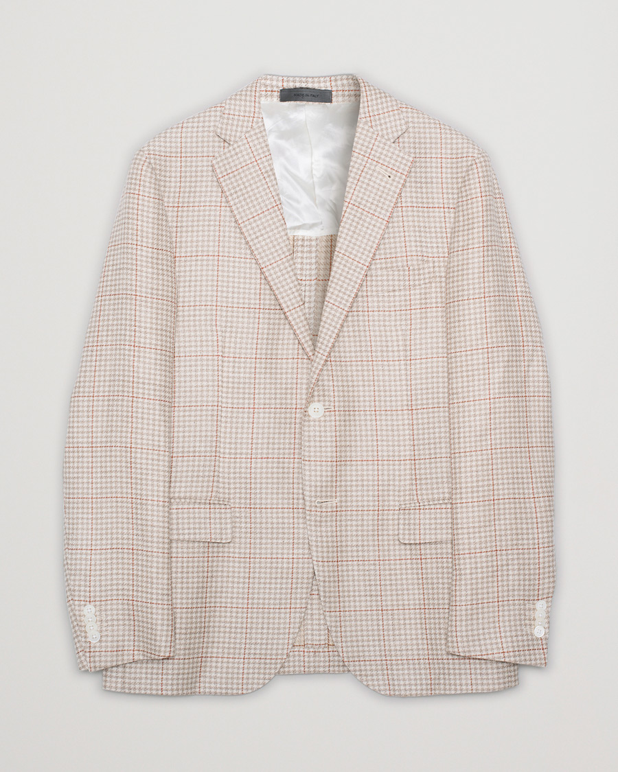 Herre | Corneliani Unconstructed Wool/Linen Blazer Beige 50 | Pre-owned | Corneliani Unconstructed Wool/Linen Blazer Beige 50
