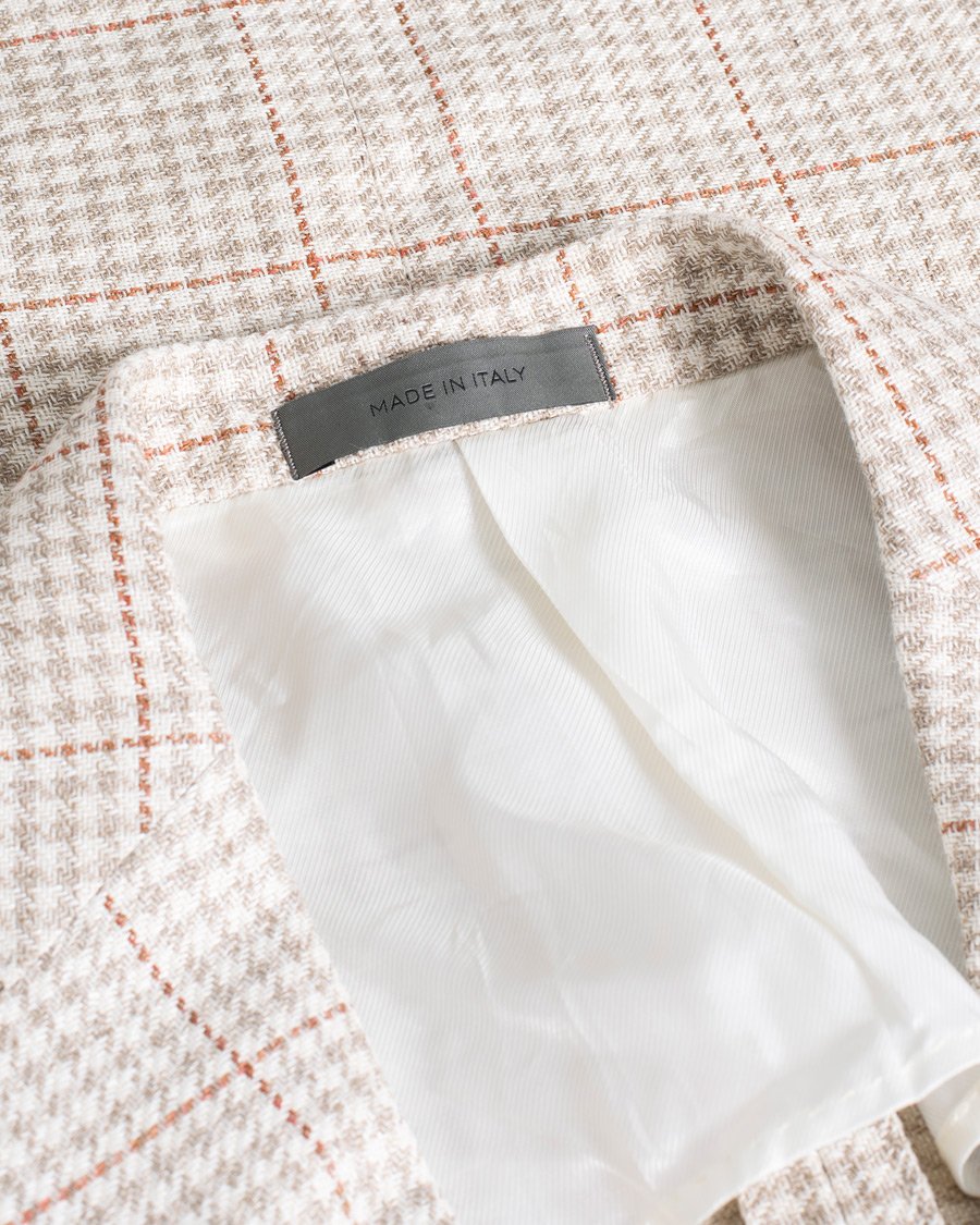 Herre | Corneliani Unconstructed Wool/Linen Blazer Beige 50 | Pre-owned | Corneliani Unconstructed Wool/Linen Blazer Beige 50