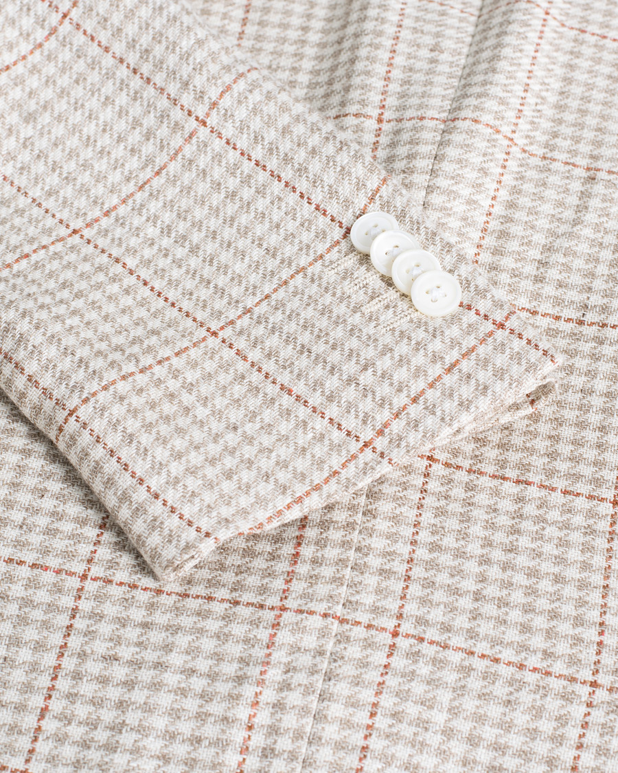 Herre | Corneliani Unconstructed Wool/Linen Blazer Beige 50 | Pre-owned | Corneliani Unconstructed Wool/Linen Blazer Beige 50