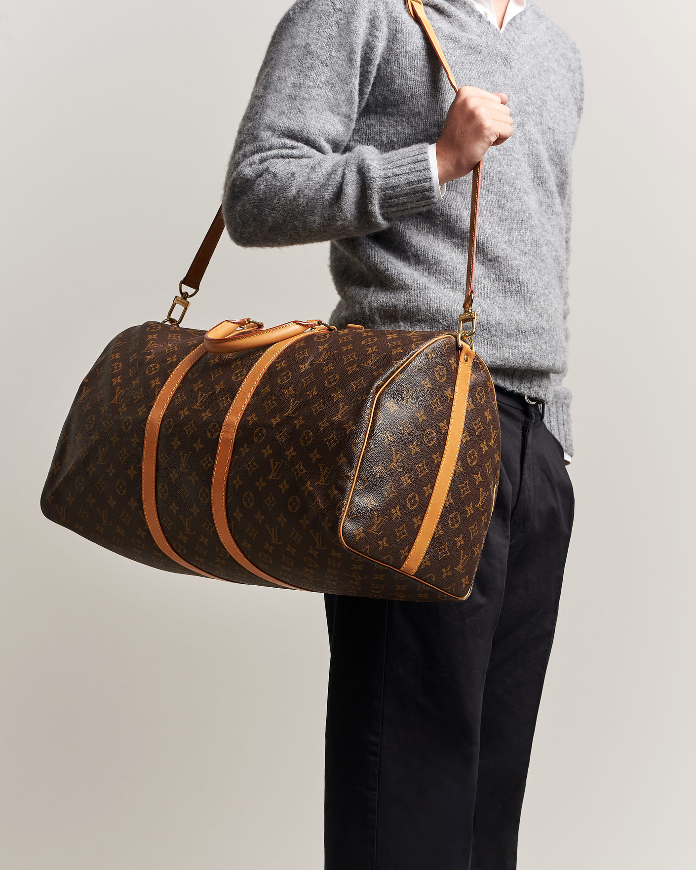 Herre | Pre-Owned & Vintage Bags | Louis Vuitton Pre-Owned | Keepall Bandouliére 55 Monogram