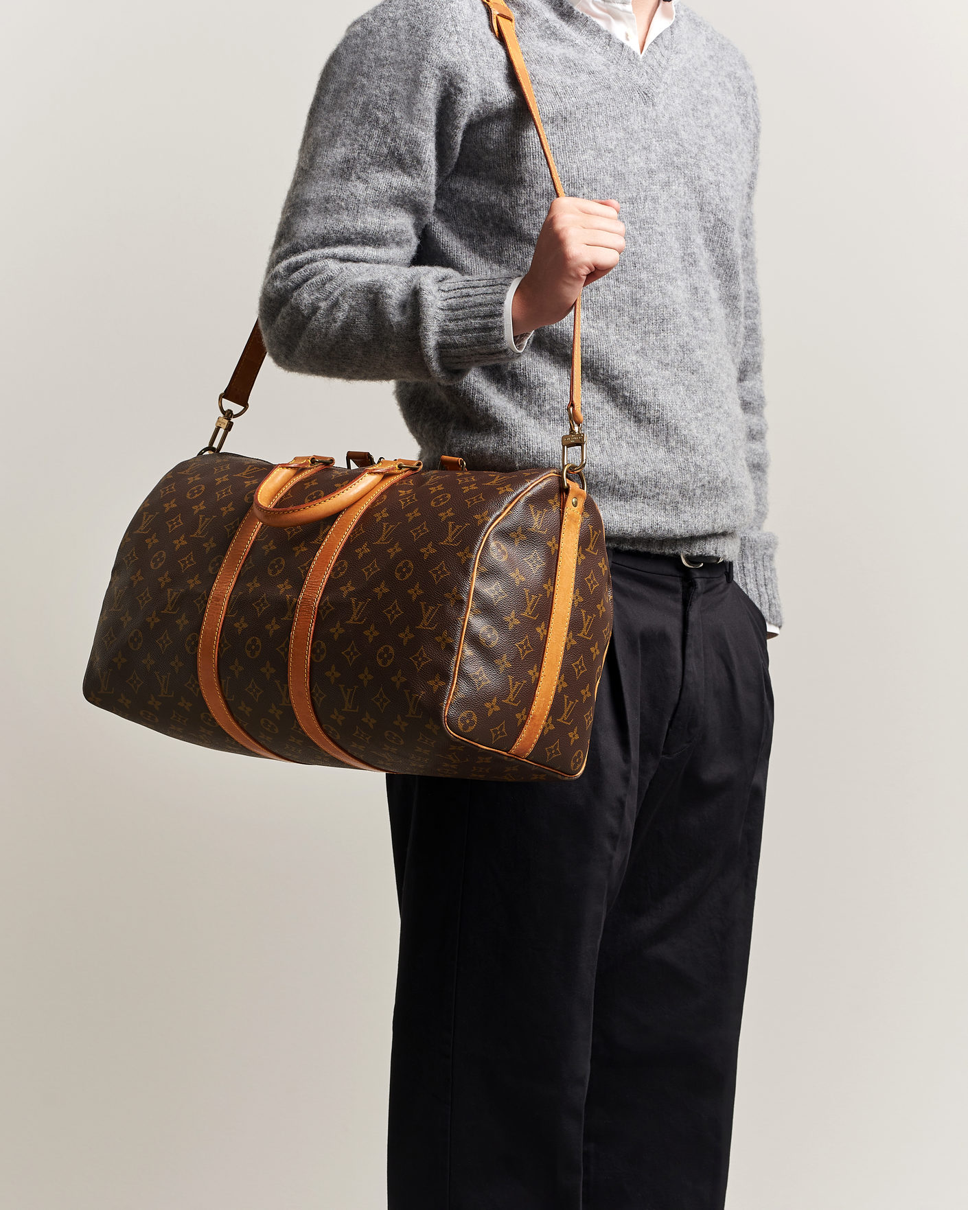 Herre | Pre-Owned & Vintage Bags | Louis Vuitton Pre-Owned | Keepall 45 Bandouliére Monogram